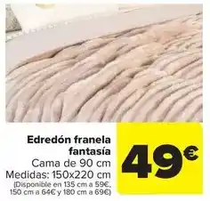 Carrefour Edredón franela fantasía oferta