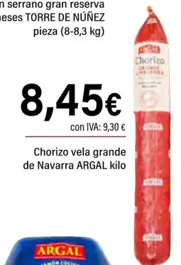 Cash Ifa ARGAL Chorizo vela grande de Navarra oferta