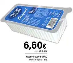 Cash Ifa BURGO ARIAS Queso fresco original oferta