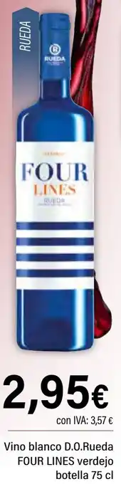 FOUR LINES Vino blanco D.O.Rueda verdejo