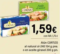 Cash Ifa CORTIZO Atún al natural o en aceite girasol oferta
