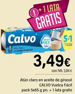 Cash Ifa CALVO Atún claro en aceite de girasol Vuelca Fácil oferta