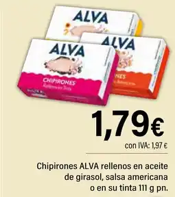 Cash Ifa ALVA Chipirones rellenos en aceite de girasol, salsa americana o en su tinta oferta