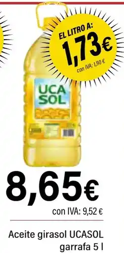 Cash Ifa UCASOL Aceite girasol garrafa oferta