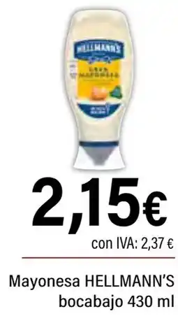 Cash Ifa HELLMANN'S Mayonesa bocabajo oferta