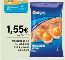 Cash Ifa IFA ELIGES Magdalenas bolsa (envase individual) oferta