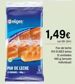 Cash Ifa IFA ELIGES Pan de leche bolsa 12 unidades (envase individual) oferta