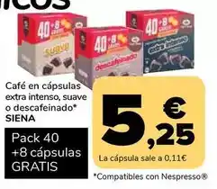 Supeco Siena - cafe en capsulas extra intenso oferta