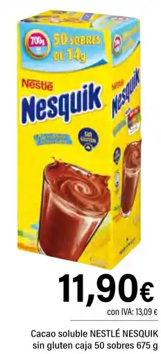 Cash Ifa NESTLÉ Nesquik cacao solub sin gluten caja 50 sobres oferta