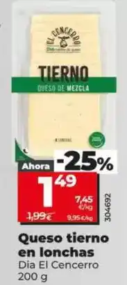 Dia Dia el cencerro - queso tierno en lonchas oferta