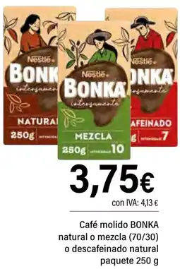 Cash Ifa BONKA Café molido natural o mezcla (70/30) o descafeinado natural oferta