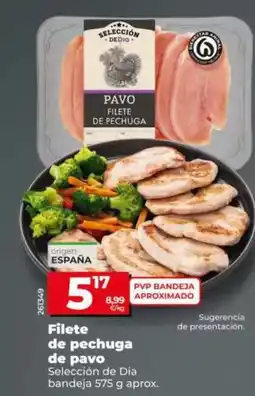 Dia Selección de dia - filete de pechuga de pavo bandeja 575 g aprox oferta