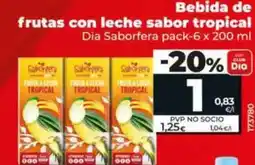 Dia Dia saborfera - bebida de frutas con leche sabor tropical oferta