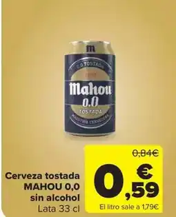 Carrefour Market Mahou - cerveza tostada 0,0 sin alcohol oferta