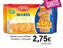 Cash Ifa CUÉTARA Oro Galletas maría oferta