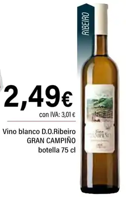 Cash Ifa GRAN CAMPIÑO Vino blanco D.O.Ribeiro oferta