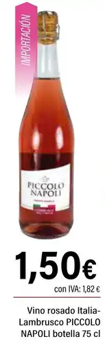 Cash Ifa PICCOLO NAPOLI Vino rosado Italia- Lambrusco oferta