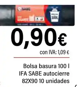 Cash Ifa IFA SABE Bolsa basura autocierre 82X90 oferta