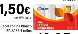 Cash Ifa IFA SABE Papel cocina blanco 4 rollos oferta