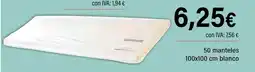 Cash Ifa 50 manteles 100x100 cm blanco oferta