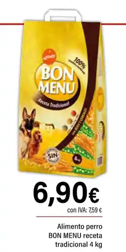 Cash Ifa BON MENU Alimento perro receta tradicional oferta