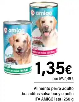 Cash Ifa IFA AMIGO Alimento perro adulto bocaditos salsa buey o pollo oferta