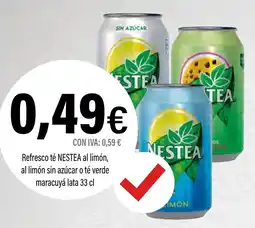 Cash Ifa NESTEA Refresco té al limón, al limón sin azúcar o té verde maracuyá oferta