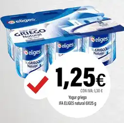 Cash Ifa IFA ELIGES Yogur griego natural oferta