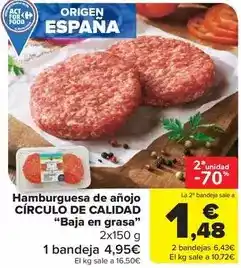 Carrefour Market Origen - hamburguesa de añojo oferta
