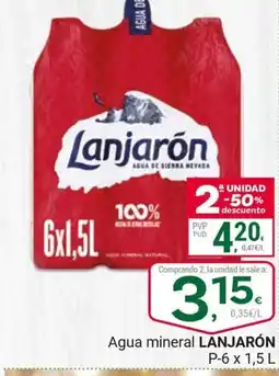 Supermercados Dani LANJARÓN Agua mineral oferta