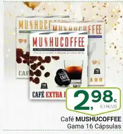 Supermercados Dani MUSHUCOFFEE Café Gama 16 Cápsulas: oferta