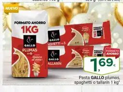 Supermercados Dani GALLO Pasta plumas, spaghetti o tallarín oferta