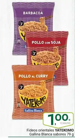 Supermercados Dani YATEKOMO Fideos orientales Gallina Blanca sabores oferta