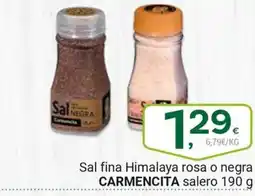 Supermercados Dani CARMENCITA Sal fina Himalaya rosa o negra oferta