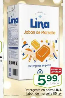 Supermercados Dani LINA Detergente en polvo jabón de marsella 85 lav oferta