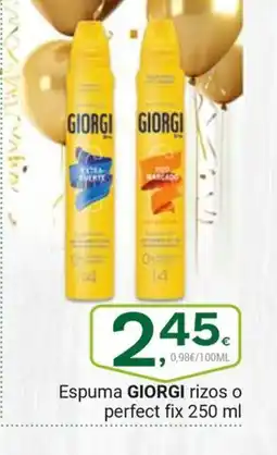 Supermercados Dani GIORGI Espuma rizos o perfect fix oferta