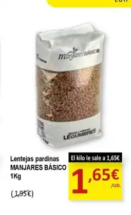 SPAR MANJARES BÁSICO Lentejas pardinas oferta
