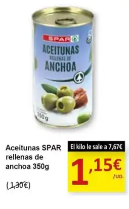 SPAR SPAR Aceitunas rellenas de anchoa oferta