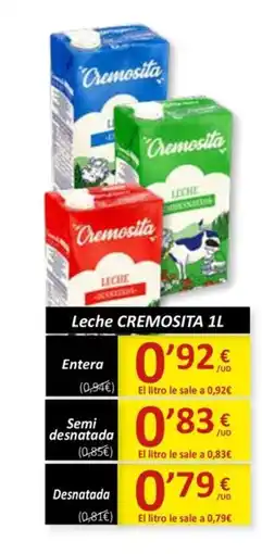 SPAR CREMOSITA Leche oferta