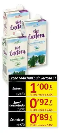 SPAR MANJARES Leche sin lactosa oferta