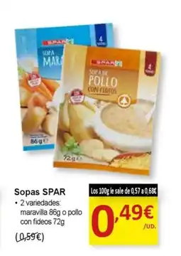 SPAR SPAR Sopas oferta