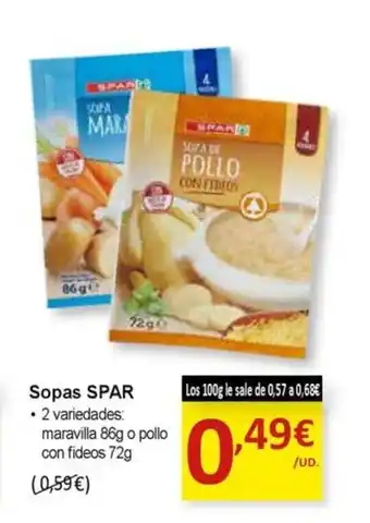 SPAR SPAR Sopas oferta