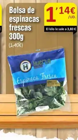 SPAR Bolsa de espinacas frescas oferta