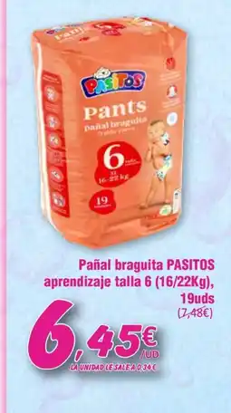 SPAR PASITOS Pañal braguita aprendizaje talla 6 oferta