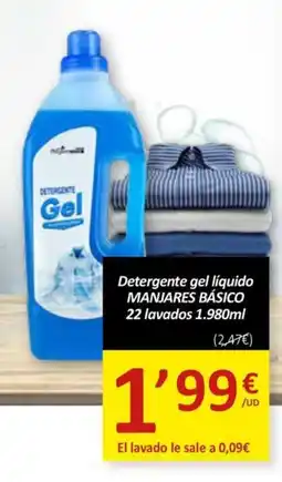 SPAR MANJARES BÁSICO Detergente gel líquido oferta