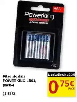 SPAR POWERKING Pilas alcalina oferta