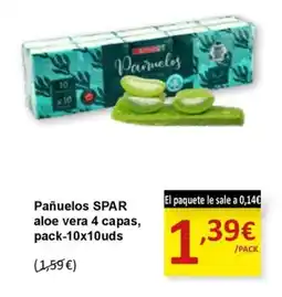 SPAR SPAR Pañuelos aloe vera 4 capas oferta