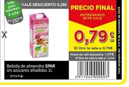 SPAR SPAR Bebida de almendra sin azúcares añadidos oferta