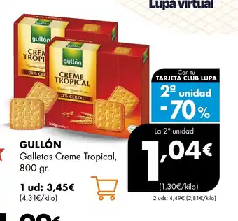 GULLÓN Galletas Creme Tropical