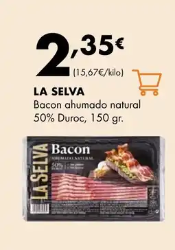 Supermercados Lupa LA SELVA Bacon ahumado natural 50% Duroc oferta